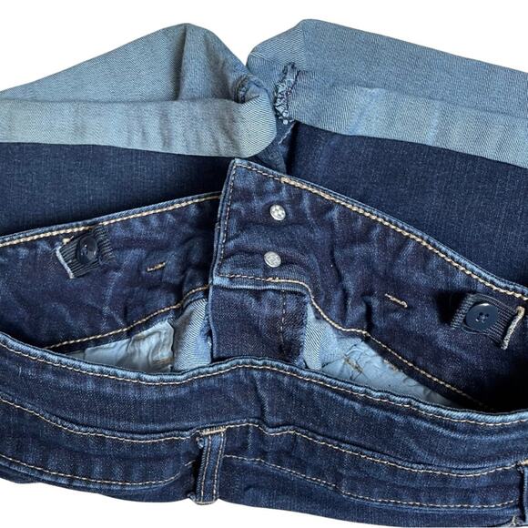 Girls Cherokee High Rise Jean Shorts Roll Up Hem Double Button Adjustable Denim - Picture 3 of 7